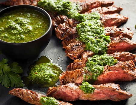 Flank Steak with Salsa Verde