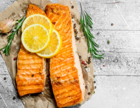 Simple Salmon with Lemon and Rosemary