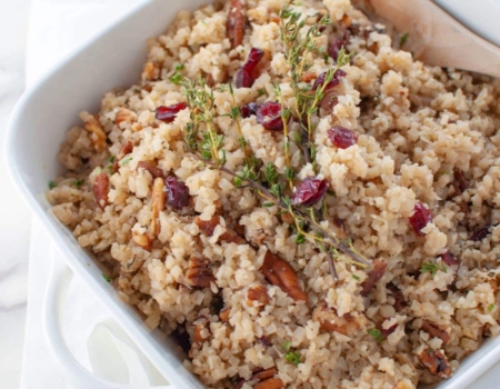 Cranberry Pecan Low Carb Stuffing