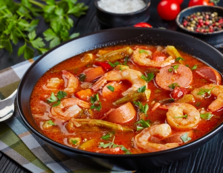 Shrimp and Sausage Skillet