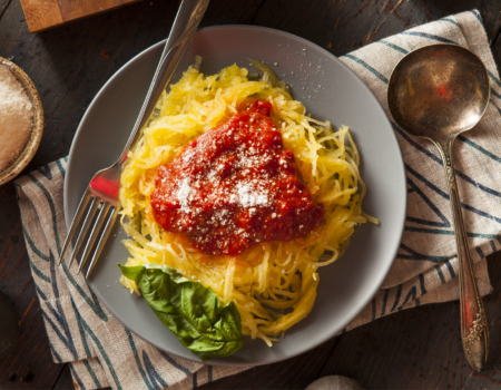 Tomato Mushroom Spaghetti Squash